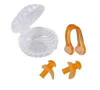 NOLITOY Accesorios De Natación De Silicona Para Orejas y Nariz Incluye Tapones y Pinza Nasal Para Entrenamiento Acuático Naranja