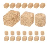 NOLITOY Accesorios de Paja Miniatura en Diseño Realista, 24 Unidades en Forma de Fardo de Madera para Escenas de Granjas y Manualidades
