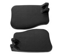 NOLITOY Accesorios para sillas de ruedas, par de pedales reposapiés en PP color negro, diseño irregular para mayor seguridad en cuidado domiciliario