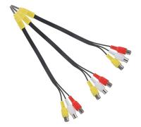 NOLITOY Adaptador Av 1 a 3 Hembra 35Mm a para Receptor de Satélite y TV Cable de Conexión de Audio y Vídeo Cabezal Extendido de 18Mm Pack de 3 Cables Adaptadores de Audio y Vídeo