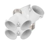 NOLITOY Adaptador de Portalámparas E27 a Doble Base en Forma, Resistente al Fuego, Fácil de Instalar, Material Cobre y Pbt, Paquete de 3 Unidades para Iluminación en Hogar y Oficina