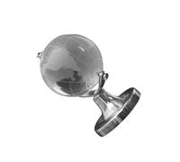 NOLITOY Adorno Globo Terráqueo de Cristal Mini Base Fuerte para Escritorio Decoración Educativa de Geografía Obsequio para Bodas y Fiestas Detalle Compacto y Práctico