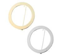 NOLITOY Alfileres Redondos de Aleación 31 MM Imperdibles para Ropa y Dorado 2 Piezas Broches Decorativos Metálicos para Uso Diario y Fiestas