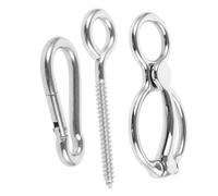 NOLITOY Anillos de Sujeción para Caballo de Acero Inoxidable Kit Portátil Seguro para Atar Instalación Rápida y Diseño Seguro para Actividades Ecuestres y Entrenamiento