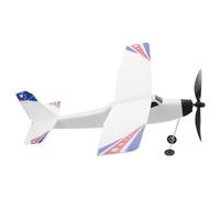 NOLITOY Avión de Goma Elástica Azul Kit de Avión Planeador de Espuma con Propulsión por Banda Elástica Juguete Educativo para Montaje Manual Aire