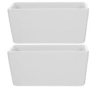 NOLITOY Azucarero de Cerámica Cuadrado para Café y Té Set 2 Piezas Plato para Puré de Patatas Apto Microondas Antideslizante y Resistente Tarros para Almacenar Azúcar y Leche