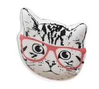NOLITOY Bandeja de Cerámica Creativa Forma de Gato para Almacenamiento de Joyería y Comida de Mascotas, Superficie Lisa y Ahorro de Espacio Adecuado para Decoración de Color Aleatorio