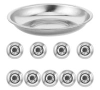 NOLITOY Bandeja para Pellets de Humo Acero Inoxidable 8 CM 10 Piezas Soporte Plano para Efectos Obsequios Fotografía y Cine Uso Profesional Adaptable Interiores y Exteriores