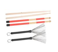 NOLITOY Baquetas y Escobillas para Batería Haces Diseño Práctico para Jazz y Fusión Agarre Cómodo para Principiantes y Conjuntos de Batería Multiuso