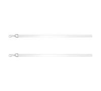 NOLITOY Barra de Cortina Moderna de Acrílico 12 Pulgadas 2 Piezas Agarre Cómodo Compatible Varios Tipos de Cortinas para Ventana y Cocina