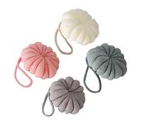 NOLITOY Bolas de Ducha Exfoliantes Elásticas 4 Piezas Cuerda para Colgar, Suaves, Aptas para Uso en Baños, Accesorios para Baños Prácticos