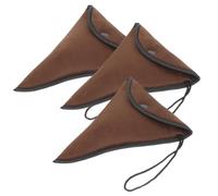 NOLITOY Bolsa Protectora para Ocarina de 12 Agujeros 3 Piezas Resistente al Desgaste Tela No Tejida Marrón Funda Antideslizante y Antipérdida Adecuado para Viaje y Almacenamiento