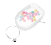 NOLITOY Bolsa Transparente para Exhibición de Figuras de PVC con Anillo y Campana Estuche con Cremallera para Almacenamiento y Transporte de Muñecas y Mini Figuras Diseño Compacto y