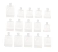 NOLITOY Bolsas Ahorro de Espacio Reutilizables de Loción para Viaje Expirecibles 15 Plástico Especial, Capacidad 30ml y Diseño Autoportante para Champú y Acondicionador