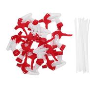 NOLITOY Boquillas Rociadoras Ajustables para Botella Pulverizadora 12 Piezas, Cabezales de Pulverización de Niebla Fina en Color Rojo para Jardín y Riego de Plantas Manual