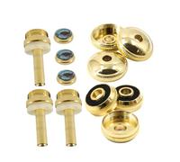 NOLITOY Botones de Pistón para Trompeta con Borde Dorado Accesorios Metálicos Duraderos y Prácticos para Reemplazo y Reparación de Válvulas Instrumentos Musicales de Viento