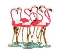 NOLITOY Broche Creativo de Flamenco Pecho Broche de Moda de Aleación Esmalte de Colores Accesorio Femenino para Ropa en Fiestas y Celebraciones Diseño Único y Color Rosa