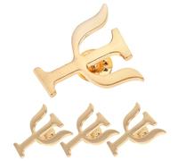 NOLITOY Broche Dorado de Aleación para Psicólogos, Set de 4 Piezas Decorativas y Versátiles, Diseño Elegante y Estilizado para Ropa y Accesorios en Viajes o Eventos