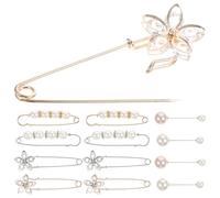 NOLITOY Broche Imperdible para Ropa de Mujer 12 Piezas Mix, Accesorios para Suéter, Chal, Falda y Pantalones, Broches Decorativos para Fiesta y Uso Diario, Cierre Seguro Varios estilos