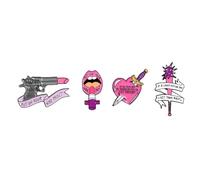 NOLITOY Broche para Mujer 4 Piezas, Diseño Creativo de Labios y Labios Feministas, Aleación Ligera y Versátil para Ropa, Bolsos y Fiestas, Accesorio Delicado y Original