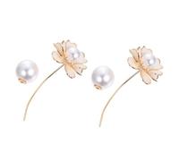 NOLITOY Broches Dorados de Flor para Mujer, 2 Piezas de Aleación Que No Se Desvanecen, Diseño Elegante y Único, Ideales para Prevenir Miradas en Vestidos y Cárdigans