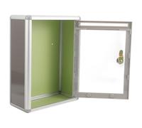 NOLITOY Buzón de Sugerencias Transparente Pequeño de Aleación de Aluminio Cerradura y Ranura, Fácil de Instalar para Oficina y Empresa