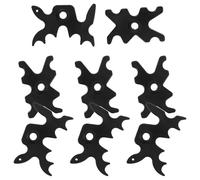 NOLITOY Cabezas para Taco de Billar 8 Piezas, Plástico Negro, 13 Mm Horquilla Tipo Ciervo y Araña, Accesorio para Mesa y Sala de Juegos de Billar, Soporte Estable para Tiros Precisos