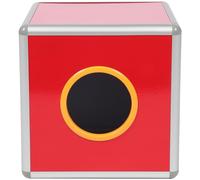 NOLITOY Caja Cuadrada para Rifa de Aluminio y Acrílico Rojo, Urna Electoral Firme y Práctica Superficie Lisa para Celebraciones y Donaciones
