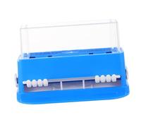 NOLITOY Caja De Almacenaje Bote De Hisopo De Algodón Titular De Almohadillas De Algodón Palillos De Plato De Quiche Pelusa Para Uñas Rodillo De Arcilla El Plastico Blue