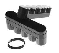 NOLITOY Caja de Almacenamiento Plástico Negro para 5 Rollos de Película Cubierta Protectora para Uso Hogar y Transporte Seguro