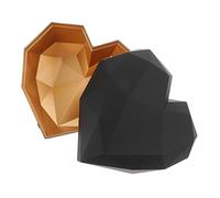 NOLITOY Caja de de flores en forma de corazón Hombres decoraciones envío embalaje joyas mothers day regalitos cumpleaños contenedor de dulces caso de fiesta abdominales Black