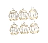 NOLITOY Cajas de Dulces de Hojalata Doradas 12 Unidades 95X73 CM Forma de Jaula de Pájaro Huecas para Bodas Showers y Fiestas Recipientes para Golosinas y Chocolates