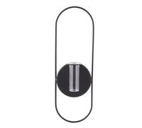 NOLITOY Candelabro para Pared Ovalado Negro Mate Hierro, Candelabro Colgante Decorativo Moderno, para Interiores Salón Dormitorio Oficina, Aplique de Pared Resistente y Ligero