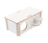 NOLITOY Casa de Escondite para Hámster y Cobayas de Madera Natural Resistente y Segura para Jugar Esconderse y Descansar Accesorio para Jaulas de Roedores Pequeños