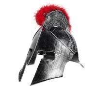 NOLITOY Casco Romano Antiguo para Disfraz de Soldado Accesorio Plateado Estilo Guerrero Espartano Adecuado para Fiestas Temáticas Carnaval y Cosplay de Hombre y Mujer