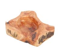 NOLITOY Cenicero de Madera Grande con Base Estable Diseño Irregular Resistente para Hogar Oficina Decoración y Uso Práctico