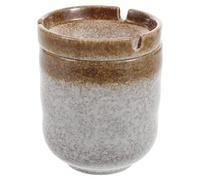 NOLITOY Cenicero Retro Diseño de Embudo para Mesa de Comedor Chino, Cerámica Resistente al Viento, para Restaurante de Sushi, Pieza Artística