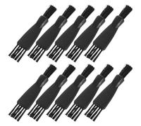 NOLITOY Cepillo de Limpieza Eléctrico para Afeitadora de Hombres, Doble Cabezal Mini, 10 Piezas Negro, Cepillo Depilatorio Portátil para Mantenimiento y Limpieza de Máquinas de Afeitar