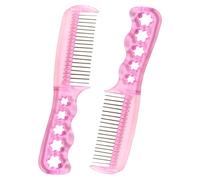 NOLITOY Cepillo para Pelucas Sintéticas de Alambre 2 Unidades Color Rosa para Muñecas y Extensiones de Cabello, Herramienta Antiestática para Cuidado y Peinado en Peluquería Infantil