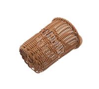 NOLITOY Cesta de Almacenamiento Tejida a Mano para Pared, Organizador Colgante Rústico Marrón Grande 17,5 X 13,5 Cm para Cubiertos y Utensilios de Cocina, Soporte Ventilado Multiusos