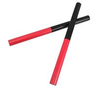 NOLITOY Claves de Madera para Percusión Tradicionales Resistentes y Ligeras Palillos para Danza Cultural Rojo y Negro para Actuaciones Grupales