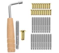 NOLITOY Clavijas de Afinación para Arpa de Lira de Acero Inoxidable 1 Juego de Accesorios de Repuesto Profesionales para Cuerda Metálica Pieza Pulida y Duradera para Instrumentos