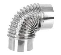 NOLITOY Codo de Chimenea de Acero Inoxidable Grados para Estufa de Leña Tubo de Escape Resistente y Fácil de Instalar para Ventilación de Cocina y Calefacción Doméstica