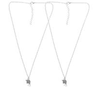 NOLITOY Collar Colgante de Trompa Musical de Metal para Mujer, Dos Piezas, Diseño Clásico de Cuerno, Joyería de Moda Adecuado para Amantes Música y Uso Diario