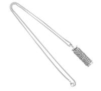 NOLITOY Collar Colgante Hueco de Metal Resistente con Caja Gawu Segura, Grabado de Seis Palabras Verdaderas, Collar Unisex para Uso Diario, Viajes y Joyería Espiritual