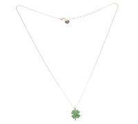 NOLITOY Collar De Trébol Corazón Con Colgante Ojo De Gato Verde Joyería Versátil Para Mujer y Ocasión Especial