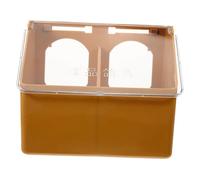 NOLITOY Comedero Colgante para Jaula de Pájaros y Loros Doble Compartimento con Tapa Depósito Resistente para Agua y Alimento Accesorio Práctico para Alimentación y Limpieza Fácil