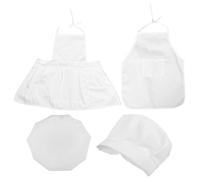 NOLITOY Conjunto de Chef Infantil Grande Niñas Gorro y Delantal Bolsillos Ropa de Cocina para Bebés de 1 a 12 Meses Disfraz para Fotos Cumpleaños y Eventos Obsequios