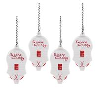 NOLITOY Contador de Golpes de Golf de Bolsillo 4 Piezas, Marcador Manual Portátil para 2 Jugadores, Diseño Mini Ratón en Color Claro con Números Rojos, Herramienta Práctica para