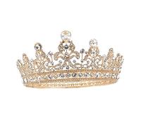 NOLITOY Coronas de Flores para Novias Tiaras Completa con Diamantes de Imitación para El Cabello para Novia